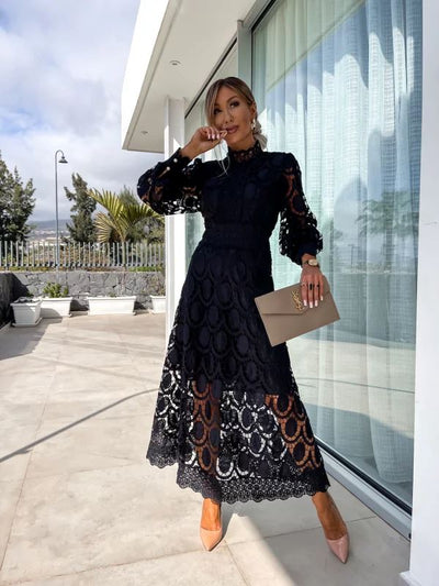 Karin Elegant Lace Maxi Dress