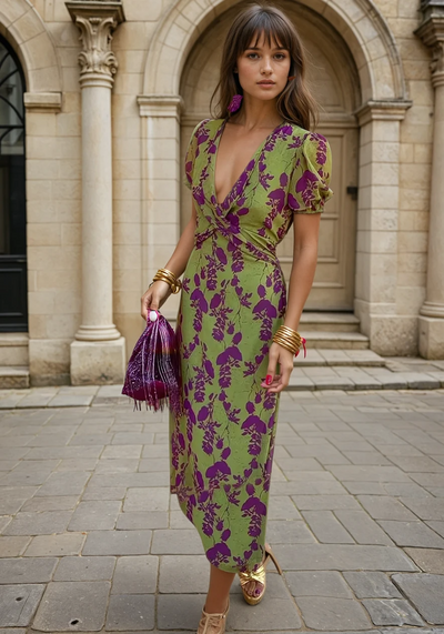 Lison | Long Floral Print Dress for Women