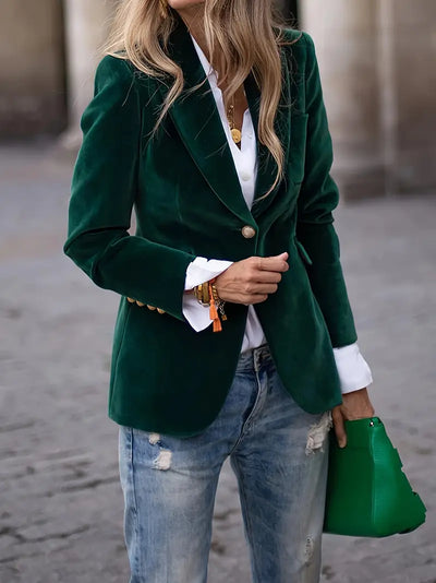 Caterina™ | Elegant Velvet Blazer
