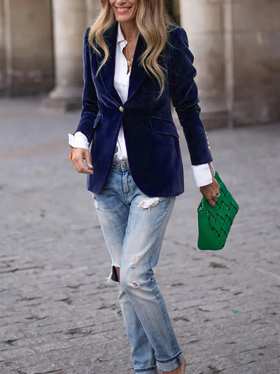 Caterina™ | Elegant Velvet Blazer