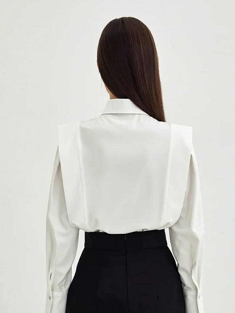 Navy™ - Long Sleeve Top with Pleat Details