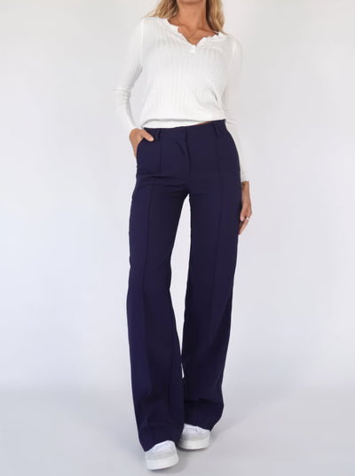 Lena Casual Wide-Leg Trousers