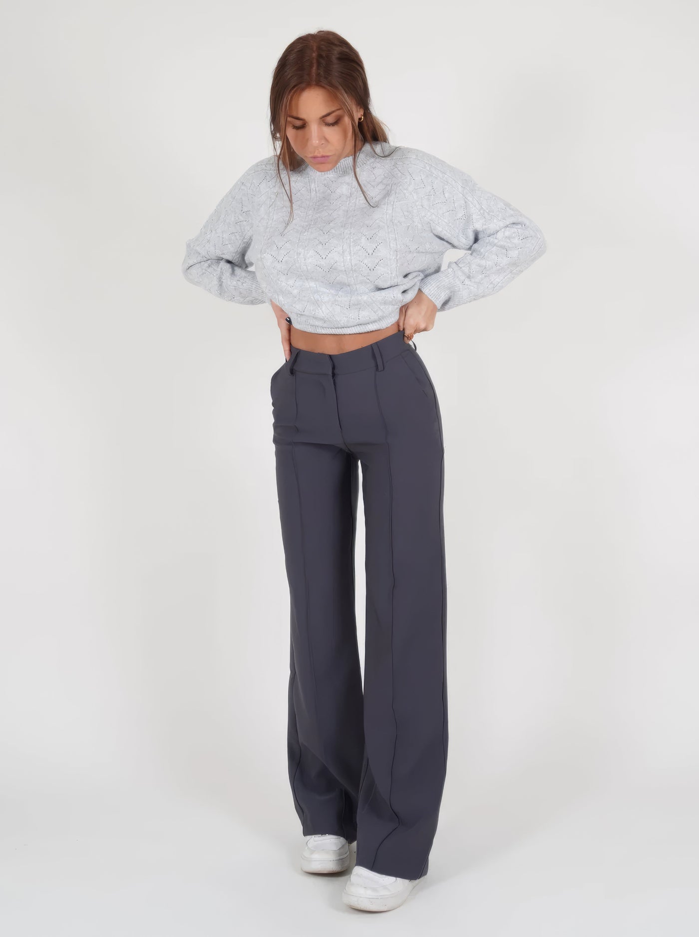 Lena Casual Wide-Leg Trousers