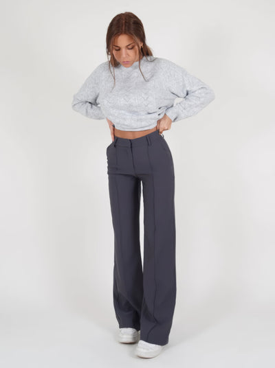 Lena Casual Wide-Leg Trousers