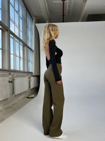 Lena Casual Wide-Leg Trousers