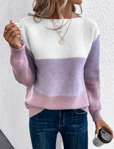Kim™ | Elegant Tri-Colour Sweater