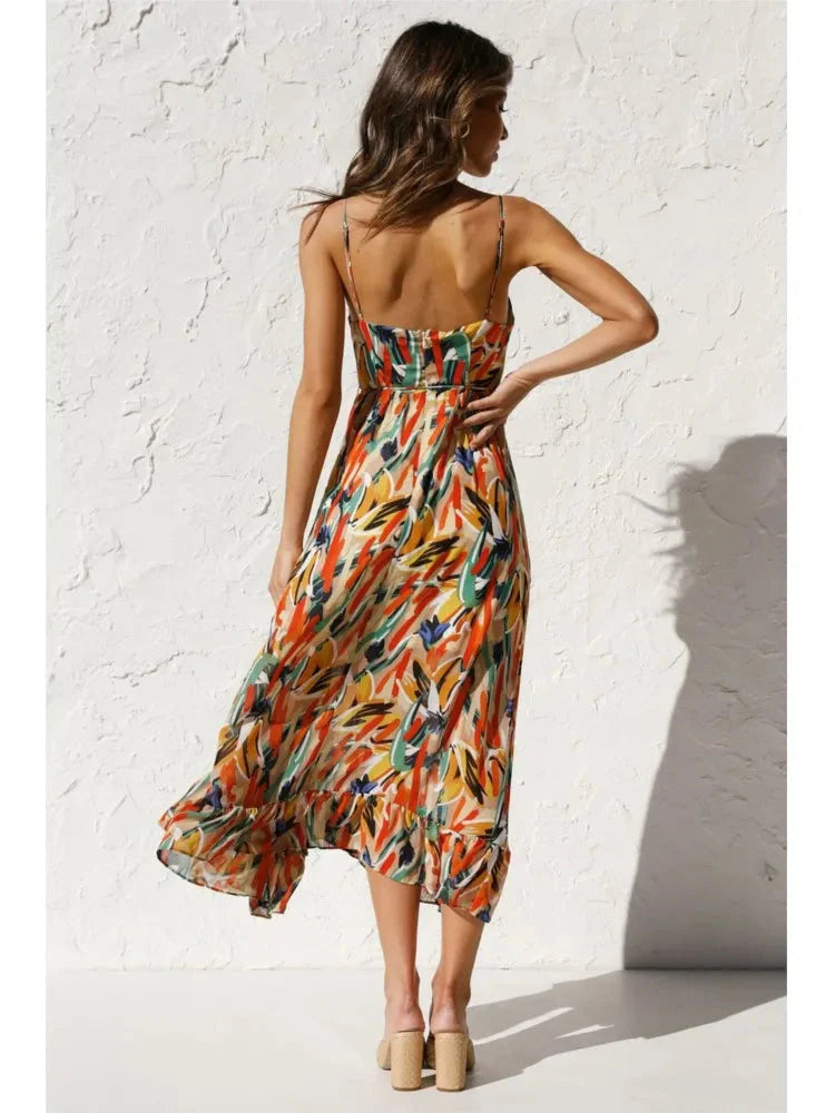 Thea Colorful Midi Dress