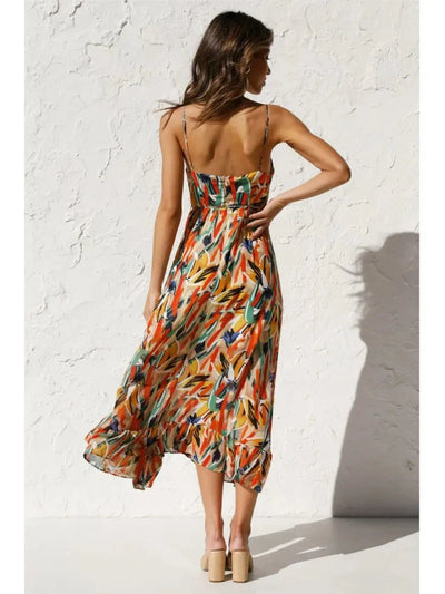Thea Colorful Midi Dress