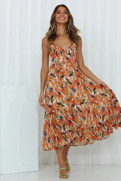 Thea Colorful Midi Dress