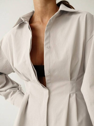 Naomi™ - Casual Collar Shirt Dress