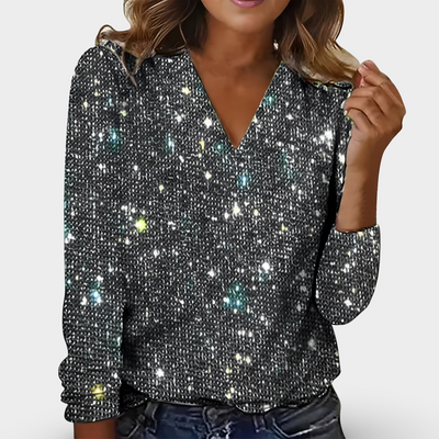 Claudia™ | Chic V-neck Blouse