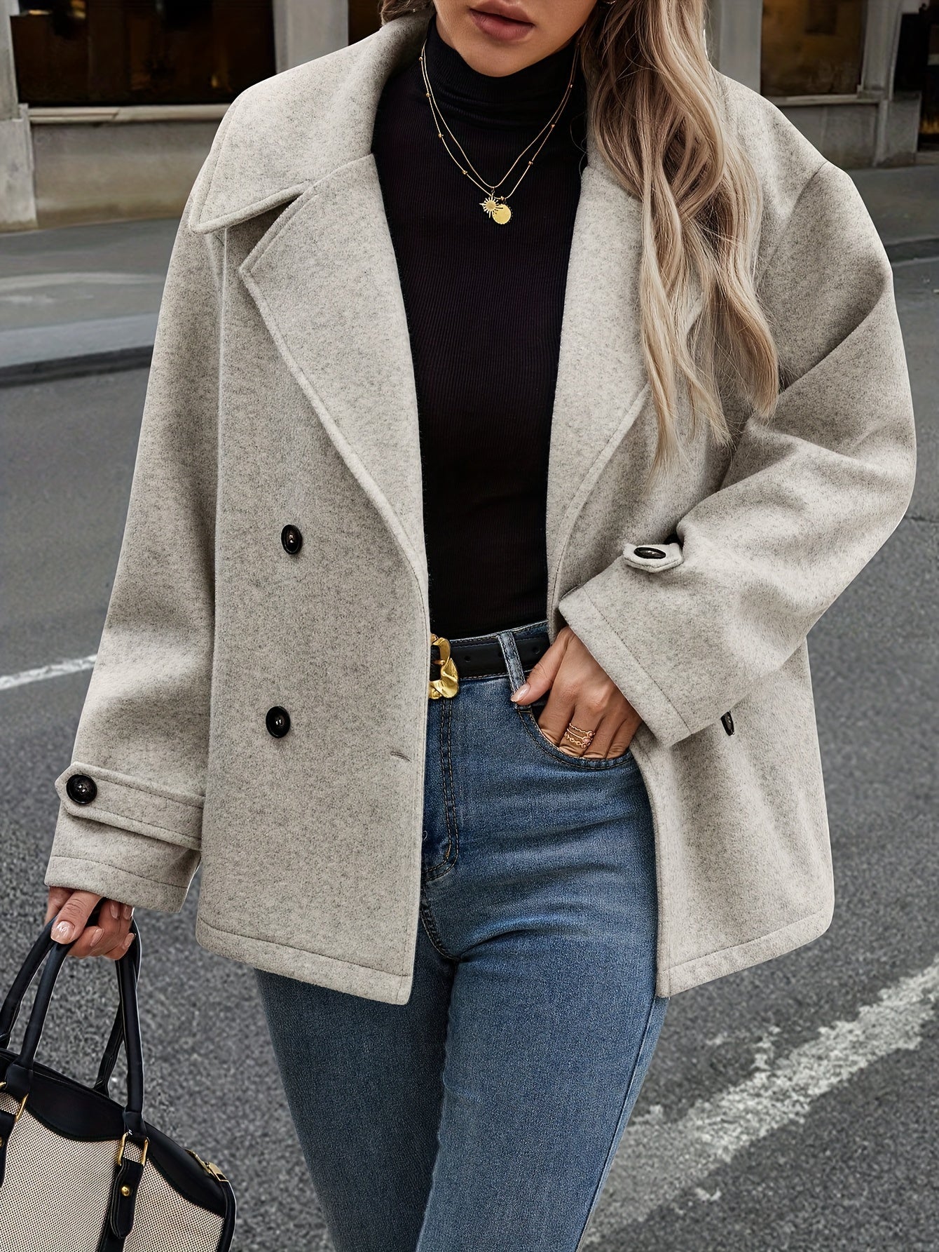 Emily™ | Stylish Double-Breasted Jacket with Button Details
