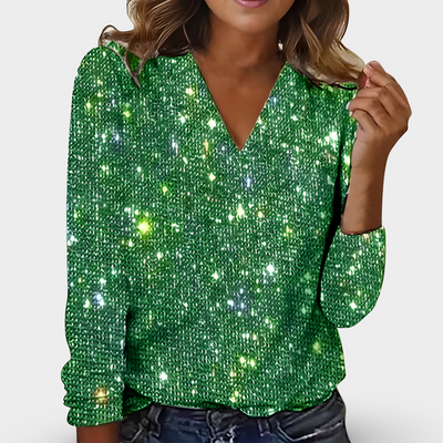 Claudia™ | Chic V-neck Blouse