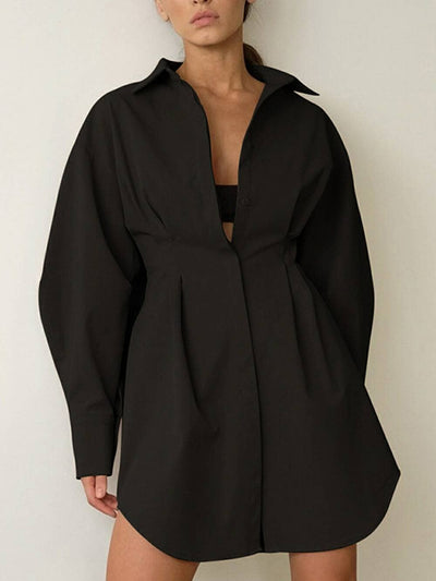 Naomi™ - Casual Collar Shirt Dress