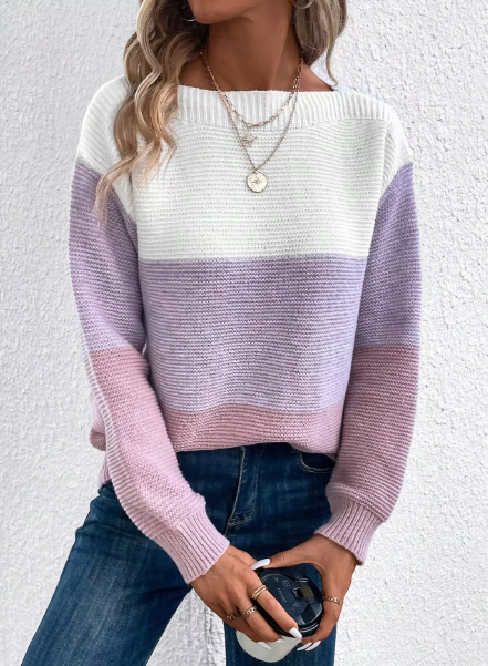 Kim™ | Elegant Tri-Colour Sweater