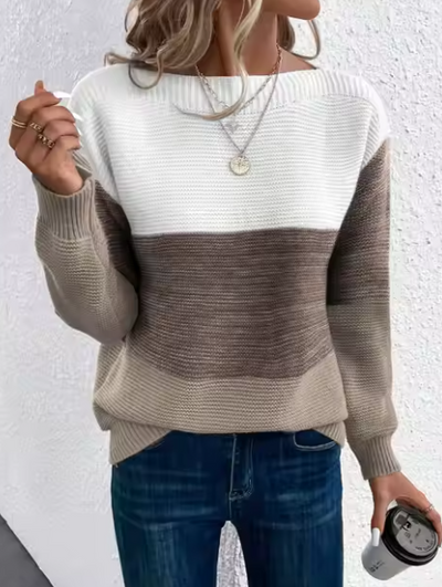 Kim™ | Elegant Tri-Colour Sweater
