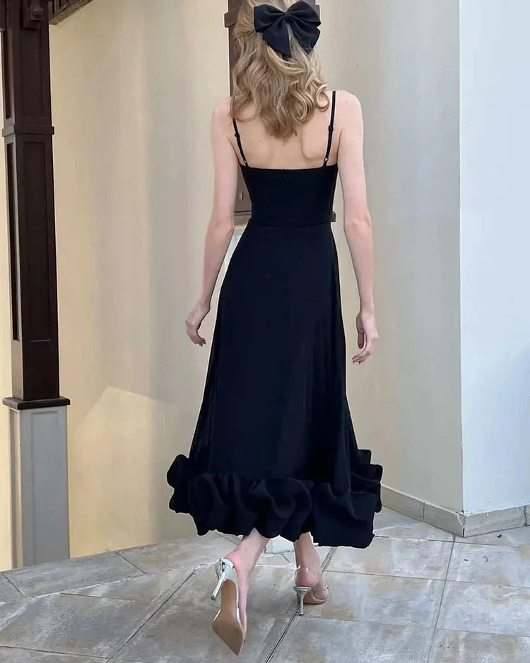 Liv Elegant Solid Color Slip Dress