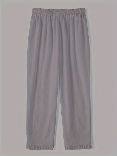 Aika Lace Finished Slanted Pockets Straight Leg Pants