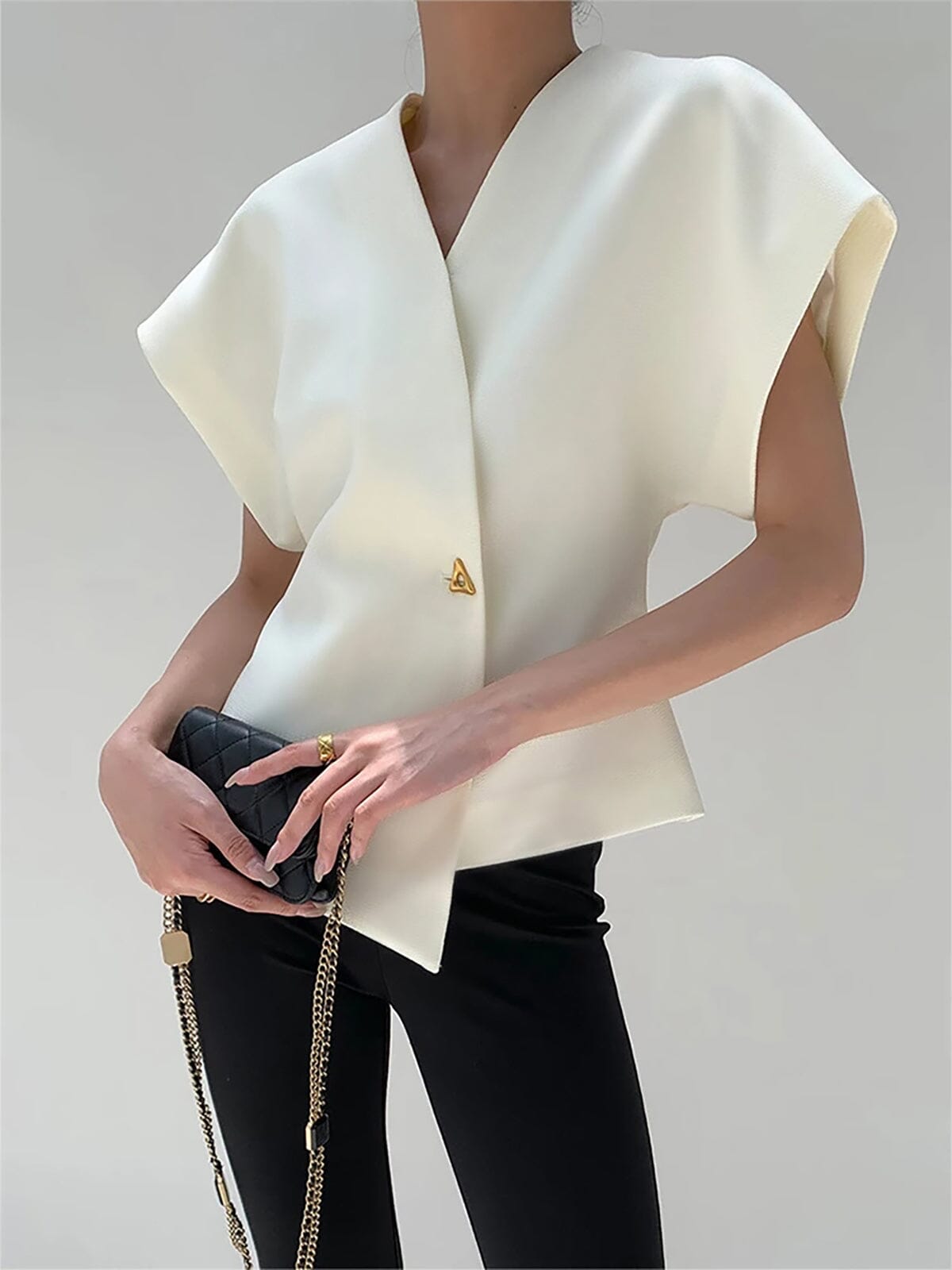 Reina V-Neck Asymmetric Top