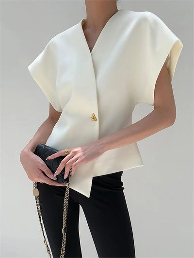 Reina V-Neck Asymmetric Top