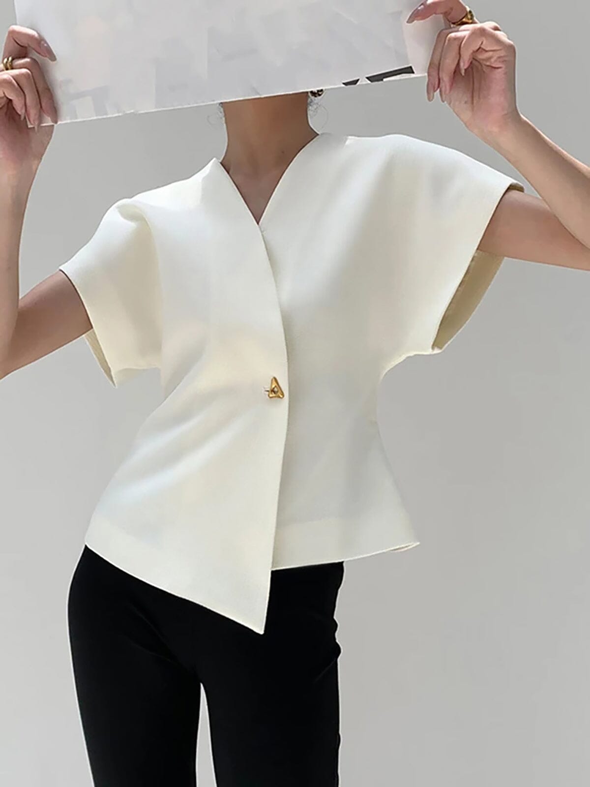 Reina V-Neck Asymmetric Top