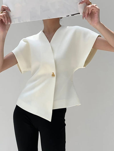 Reina V-Neck Asymmetric Top