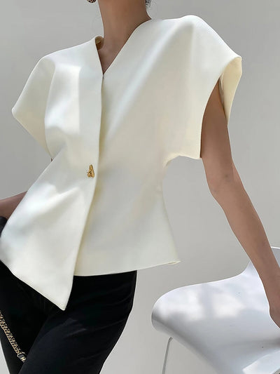 Reina V-Neck Asymmetric Top