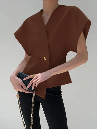 Reina V-Neck Asymmetric Top
