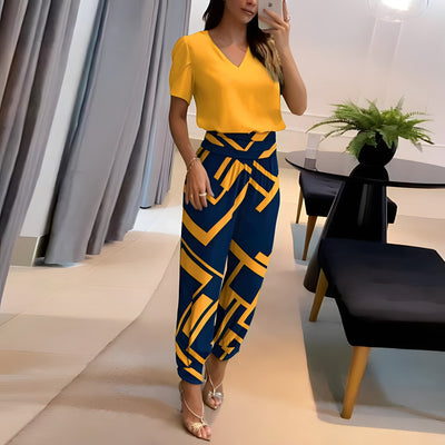 Narella Fashionable Blouse Trouser Set