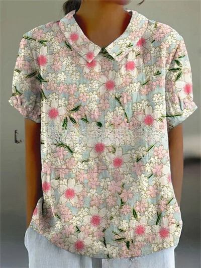 Flora Floral Shirt with flowers