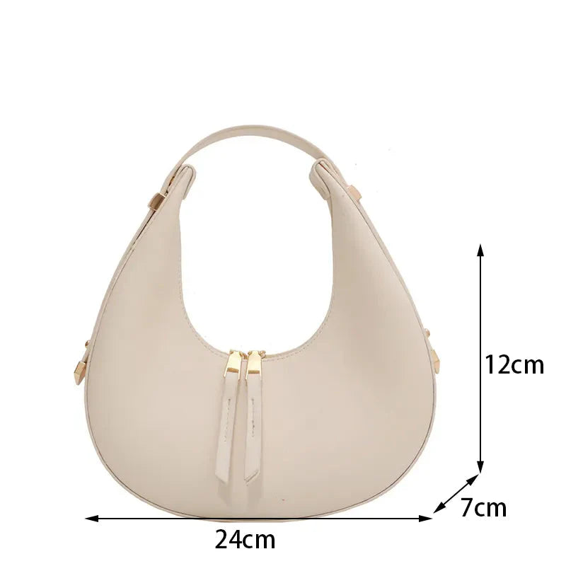 KLARA™ | Halve Moon Leather Handbag