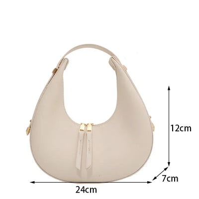 KLARA™ | Halve Moon Leather Handbag