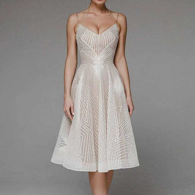 Lucie | Elegant Dress with Open Back
