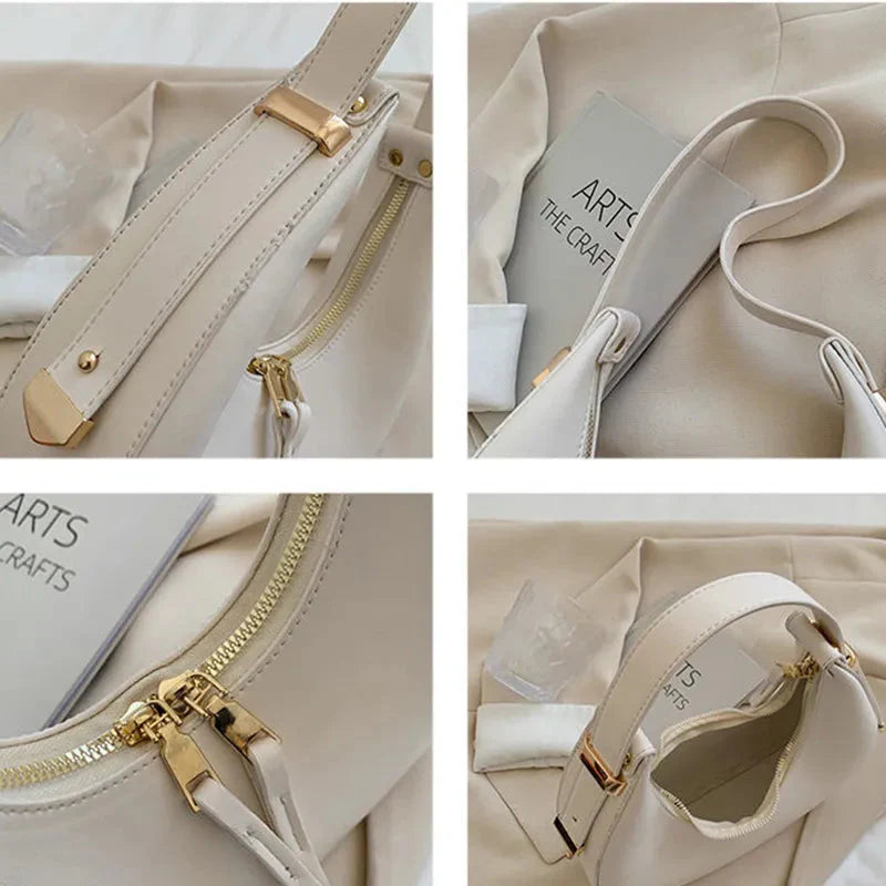 KLARA™ | Halve Moon Leather Handbag