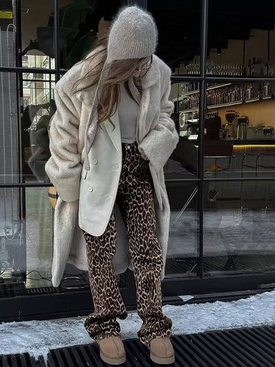 Remi Straight-Fit Leopard Print Denim Jeans