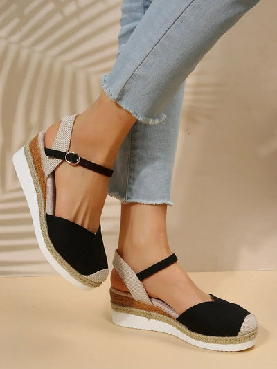 Courtney Closed Toe Wedge Orthopedic Sandals