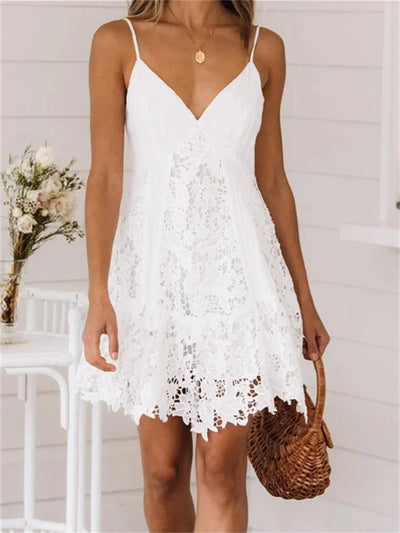 Sheena Women's V-Neck Sleeveless Bohemian Dress