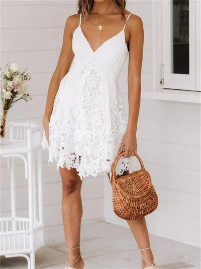Sheena Women's V-Neck Sleeveless Bohemian Dress