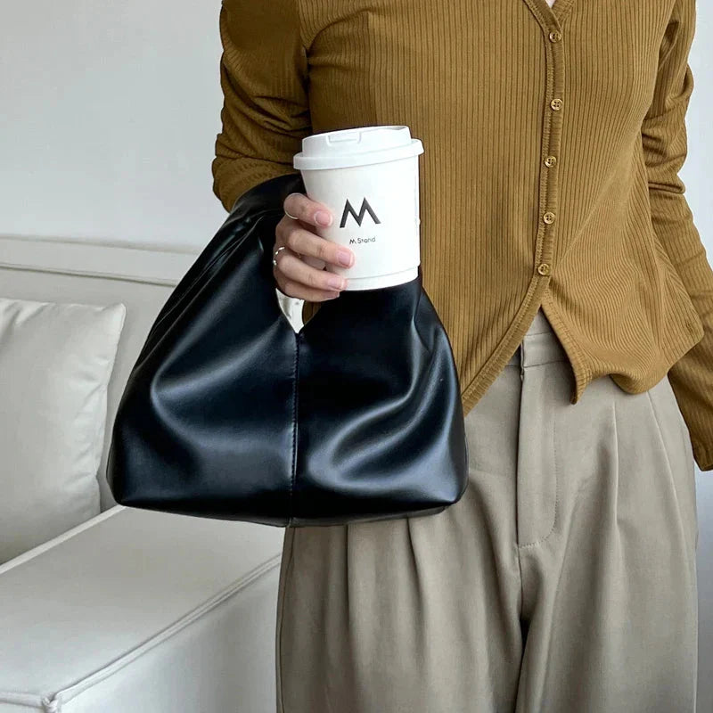 KLARA™ | Leather Twirl Tote Bag