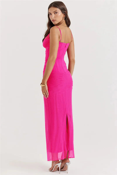 Lara Elegant Dress with Lace Trim