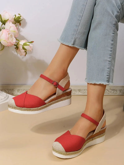 Courtney Closed Toe Wedge Orthopedic Sandals