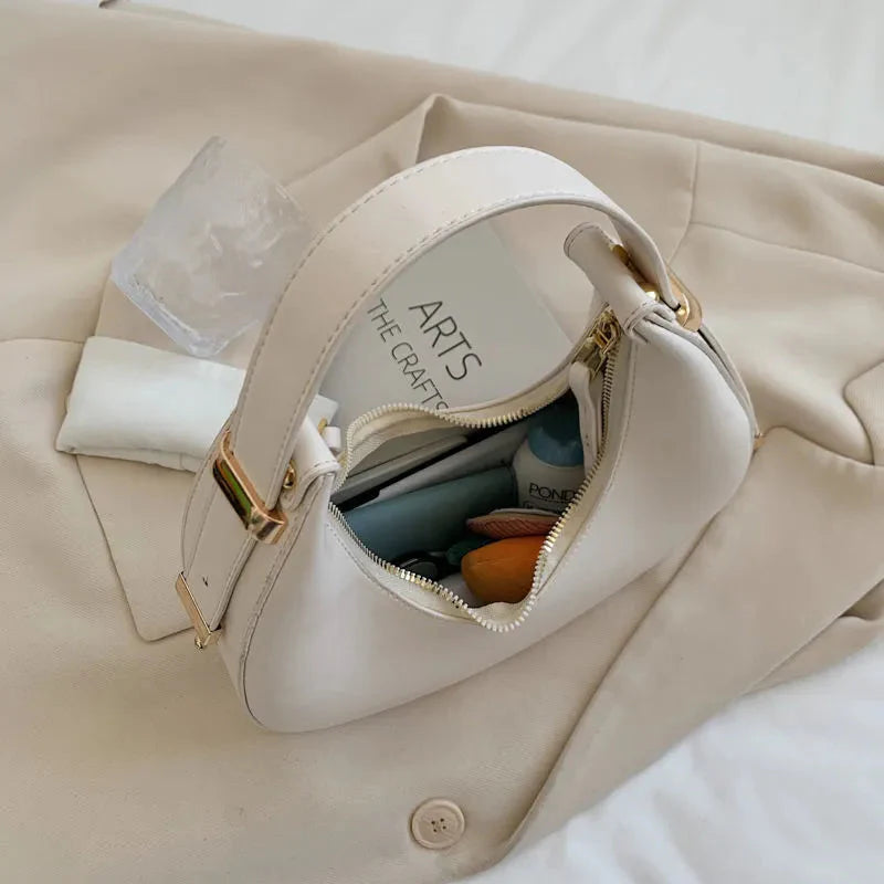 KLARA™ | Halve Moon Leather Handbag