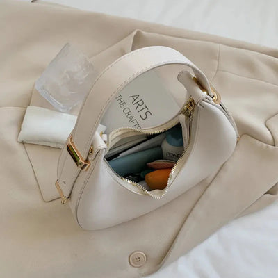 KLARA™ | Halve Moon Leather Handbag