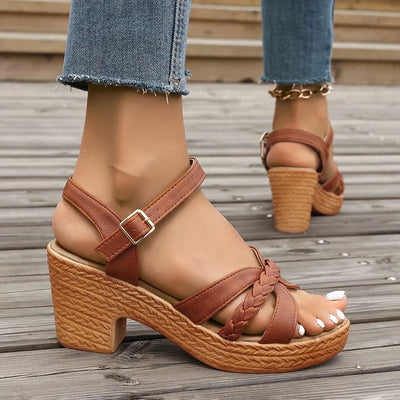 Orthopedic Mid Heel Sandals