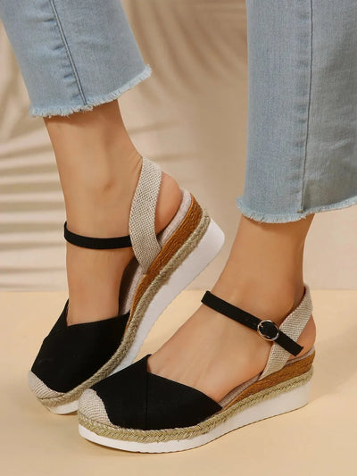 Courtney Closed Toe Wedge Orthopedic Sandals