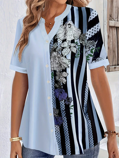 Ava | Striped Print Blouse