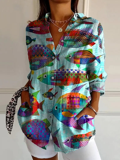 Sophie | Printed Three Quarter Sleeve Shirt