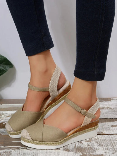 Courtney Closed Toe Wedge Orthopedic Sandals