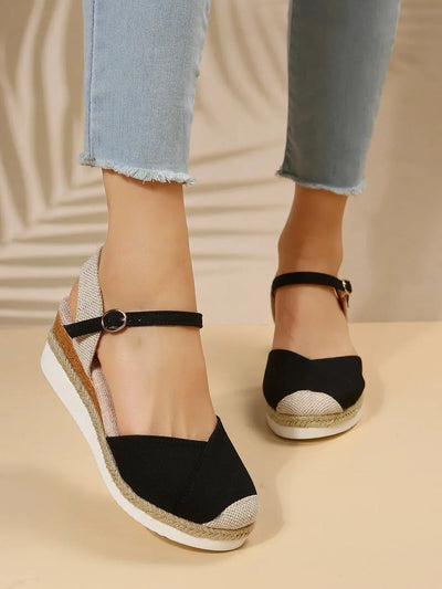 Courtney Closed Toe Wedge Orthopedic Sandals