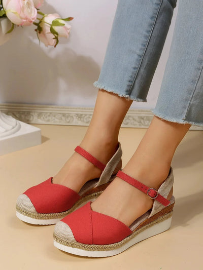 Courtney Closed Toe Wedge Orthopedic Sandals